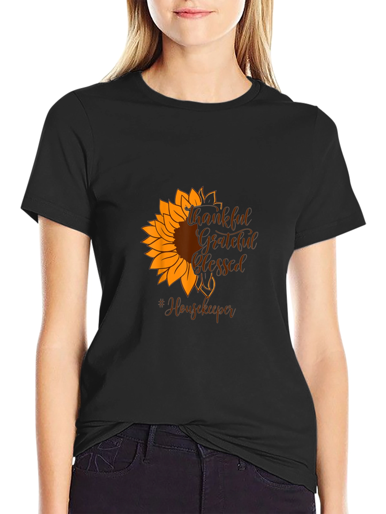 Thankful Grateful Blessed Housekeeper T-Shirt