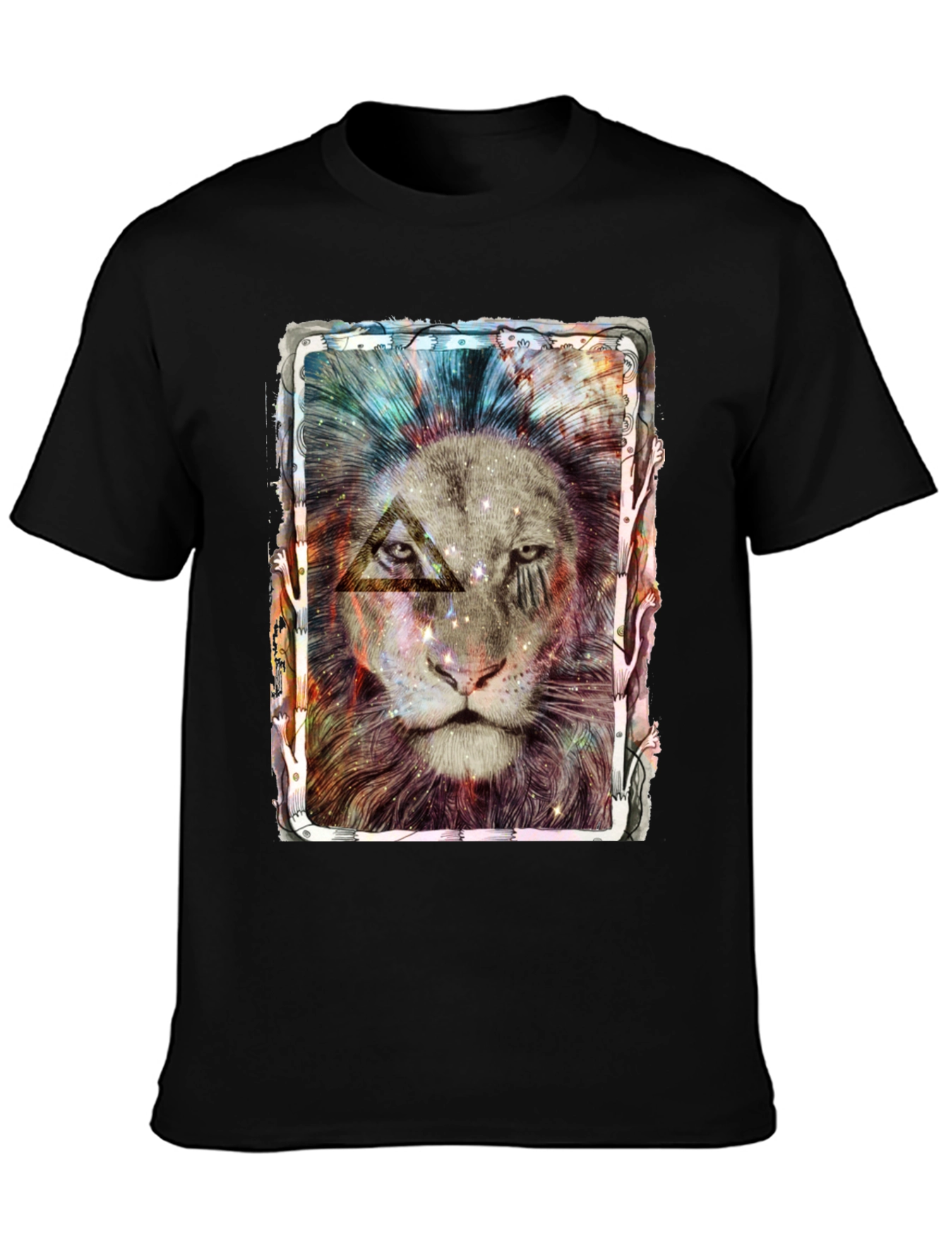 Cosmic Lion Graphic Tee - Unique Design