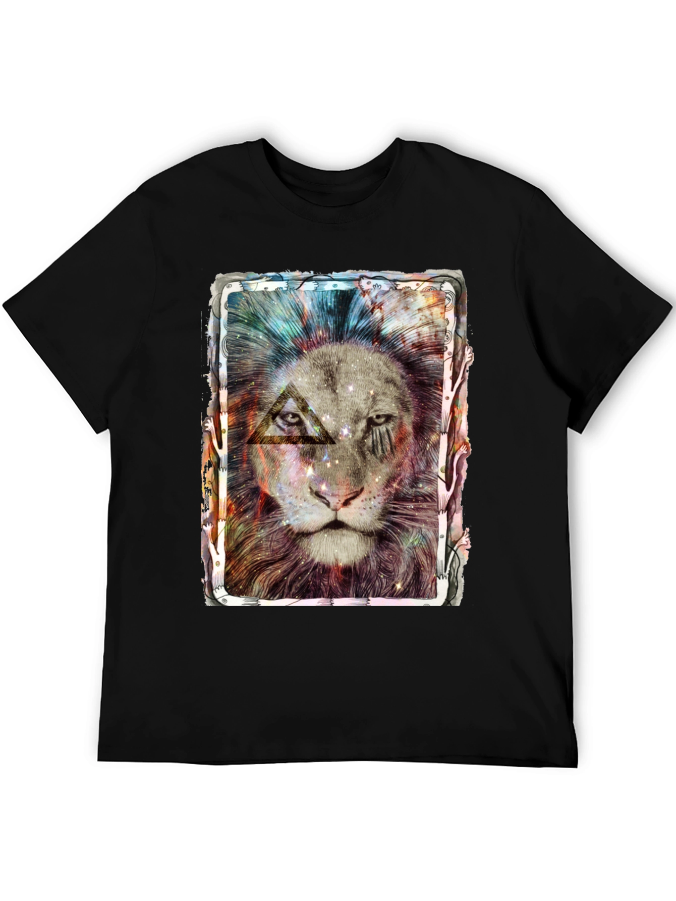 Cosmic Lion Graphic Tee - Unique Design