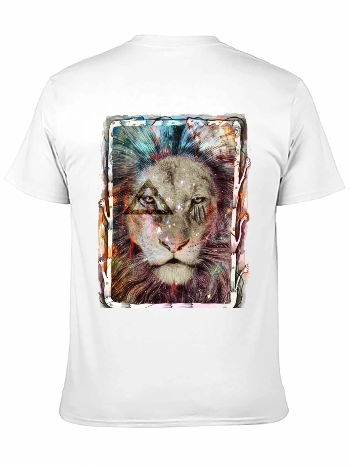 Cosmic Lion Graphic Tee - Unique Design