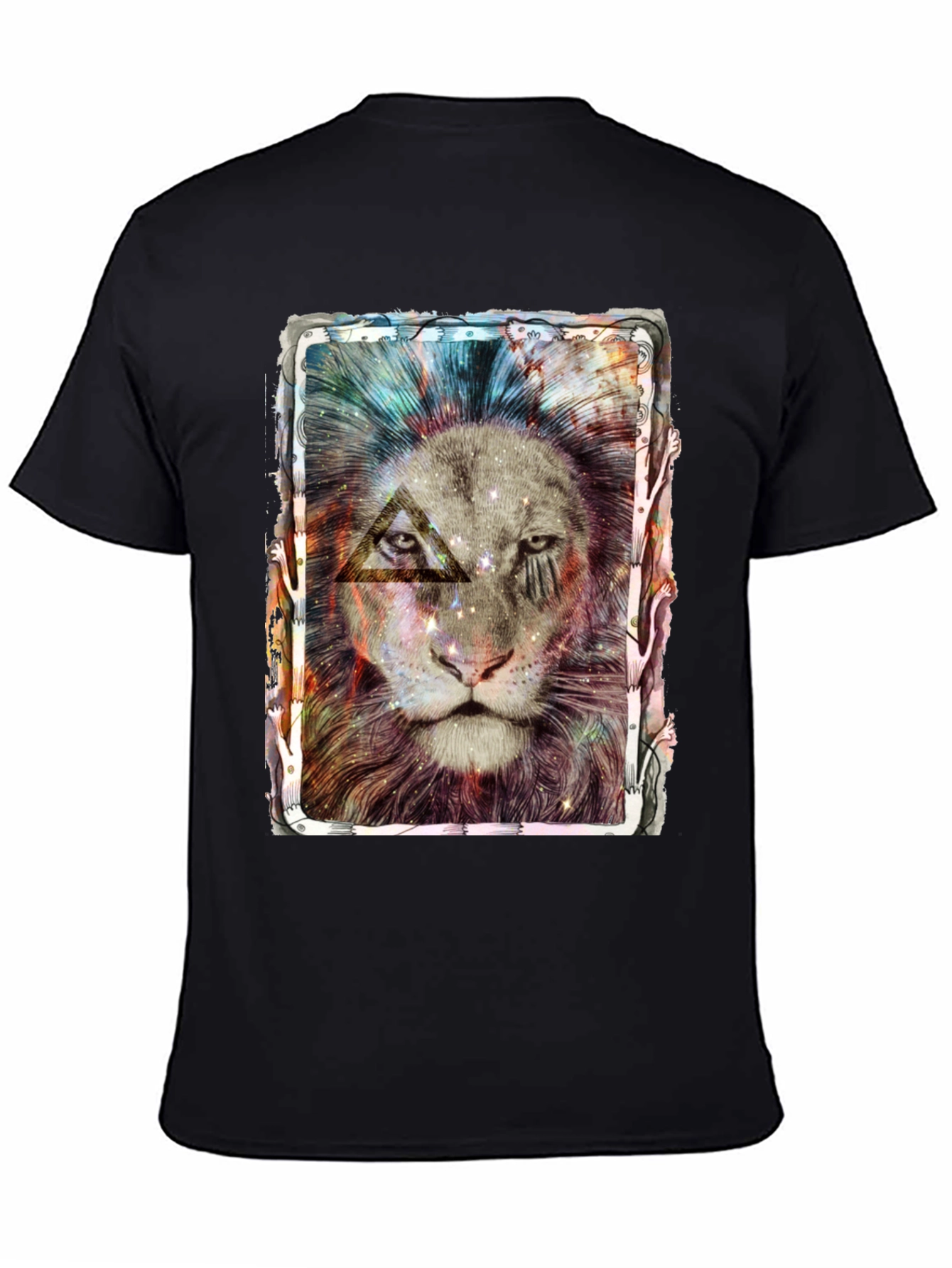 Cosmic Lion Graphic Tee - Unique Design