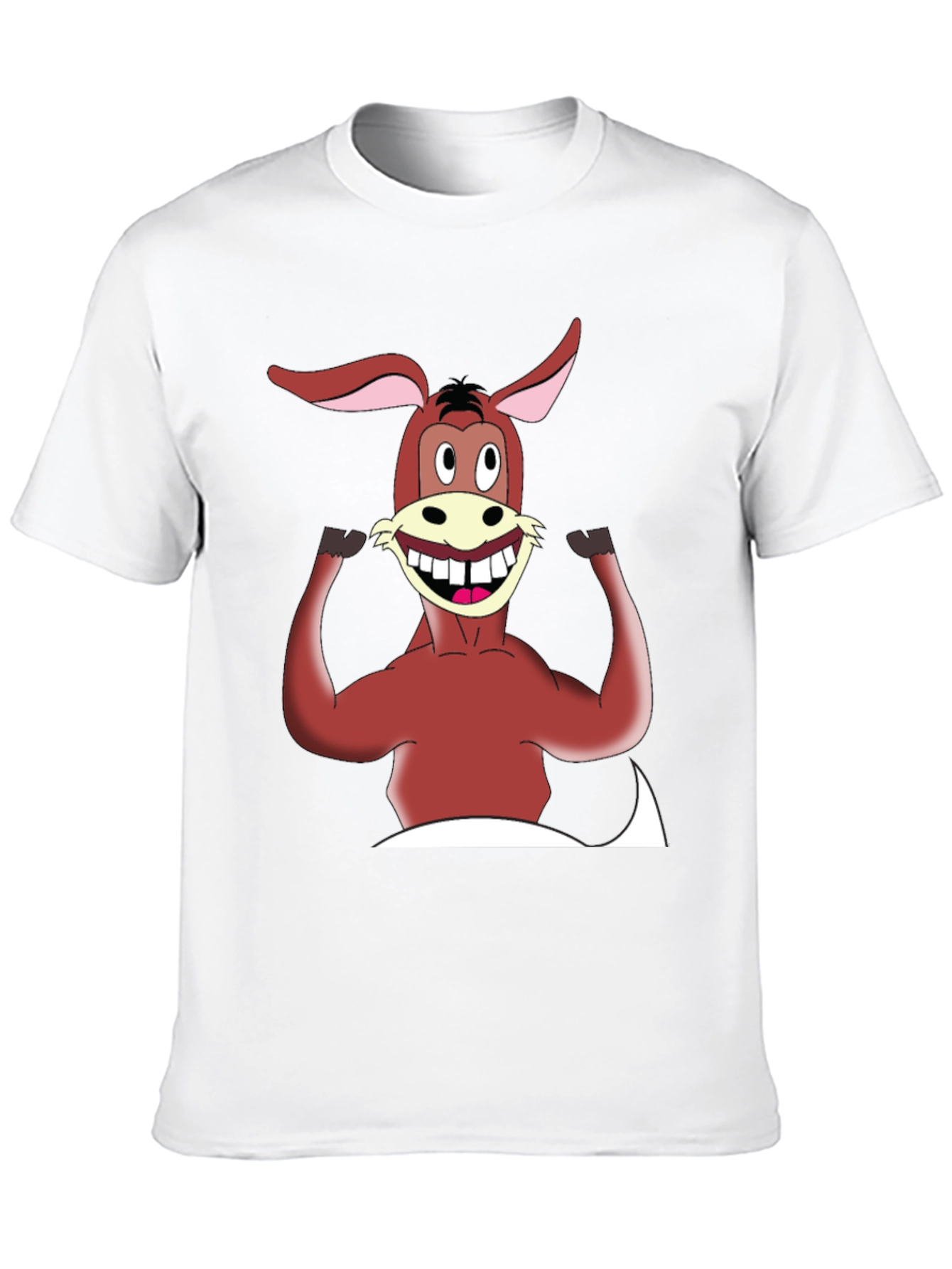 Cartoon Donkey Graphic Tee - Mens Black T-Shirt