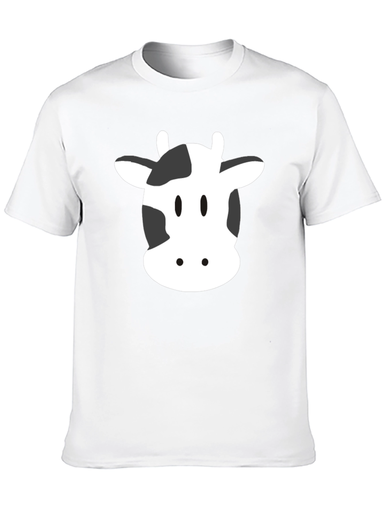 Cow Face Graphic Tee - Unisex Black T-Shirt
