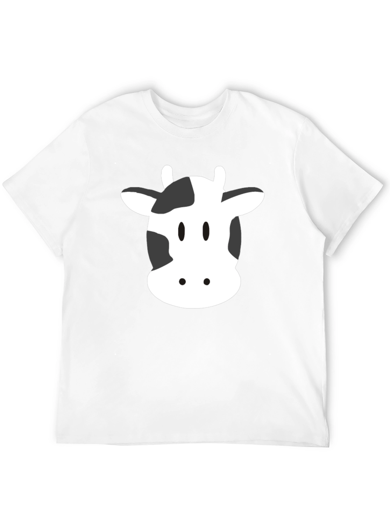 Cow Face Graphic Tee - Unisex Black T-Shirt
