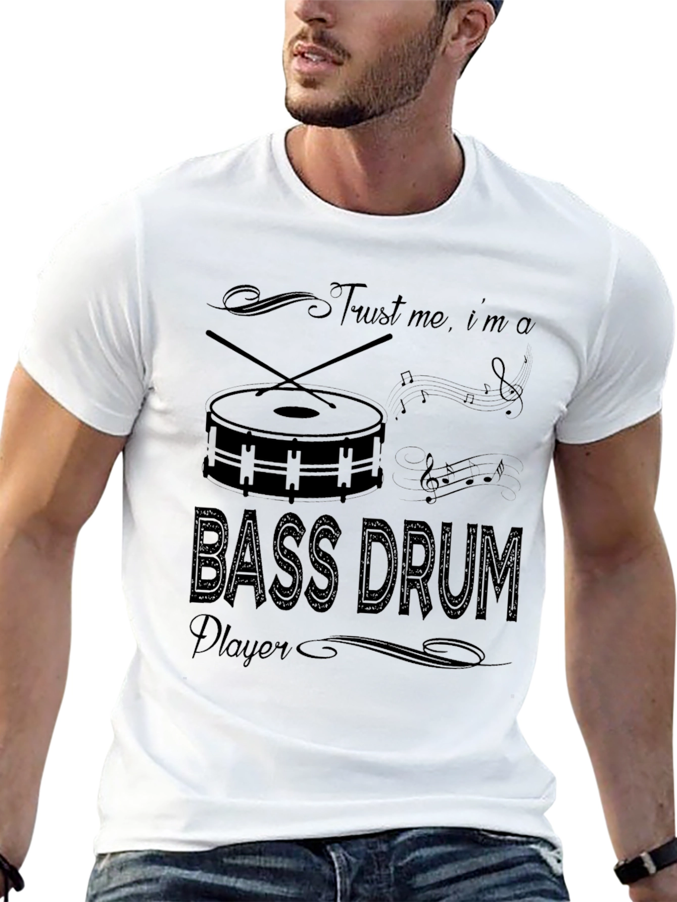 Trust Me Im A Bass Drum Player Black T-Shirt