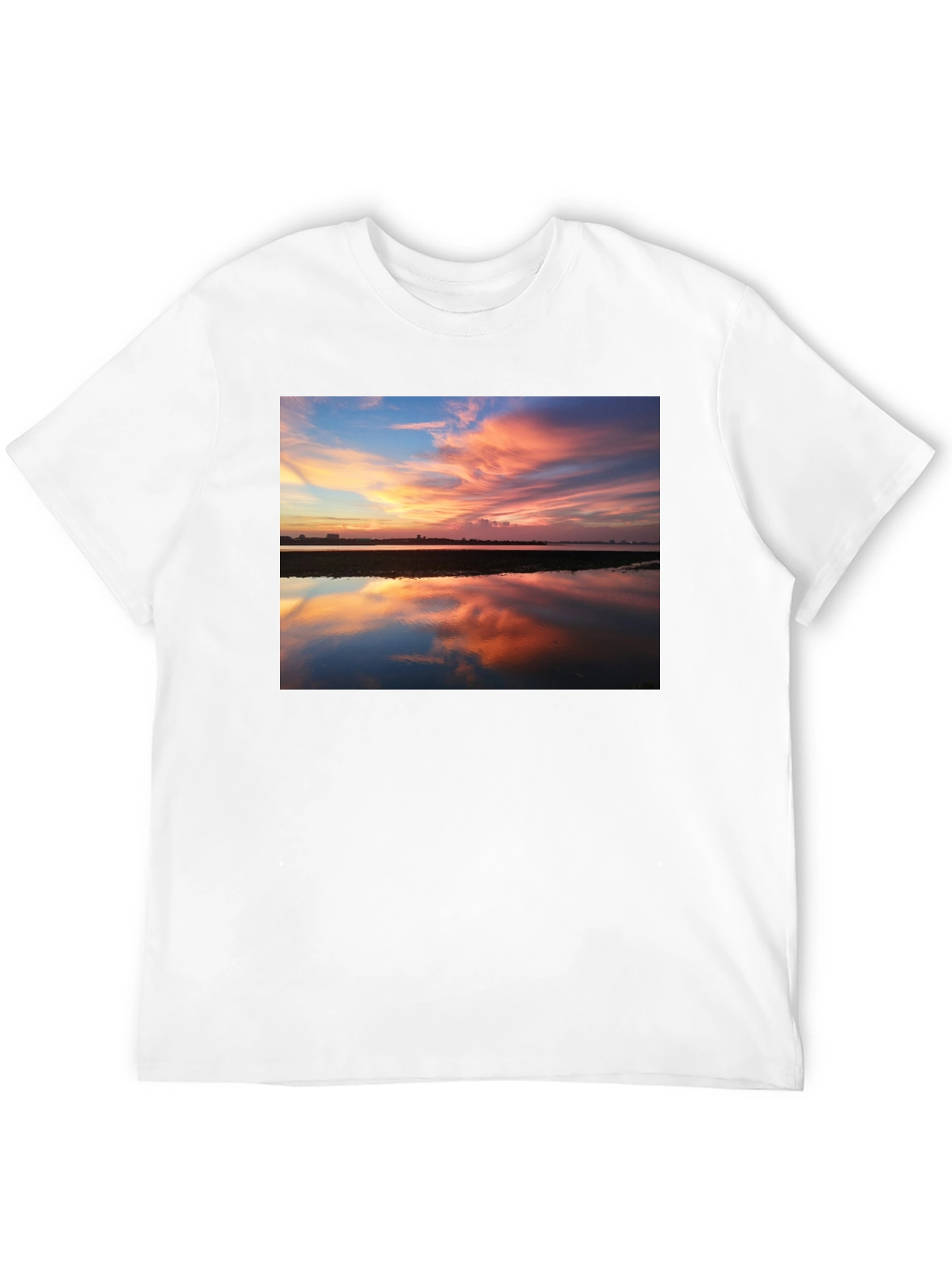 Sunset Reflection Graphic Tee - Black