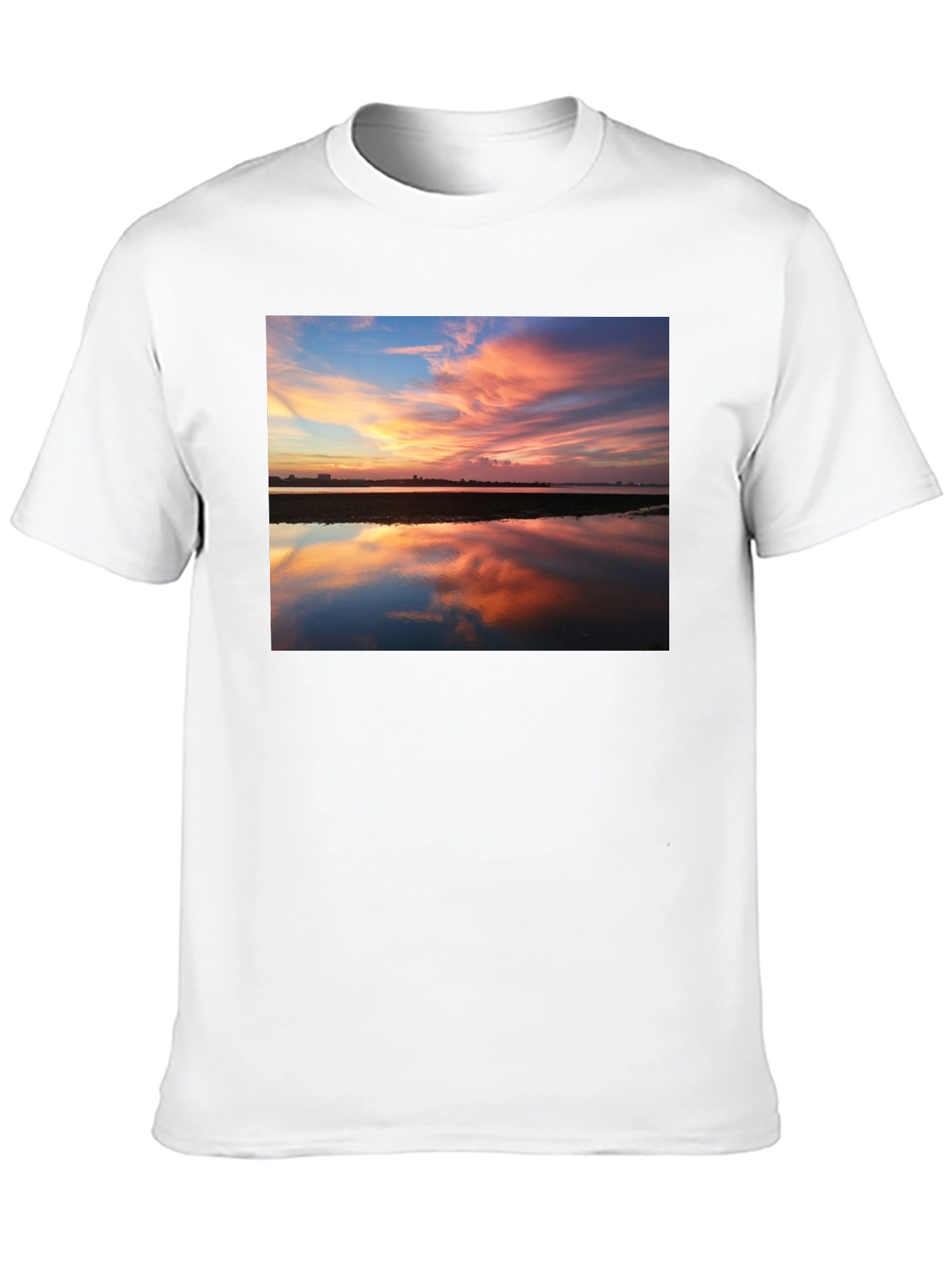 Sunset Reflection Graphic Tee - Black