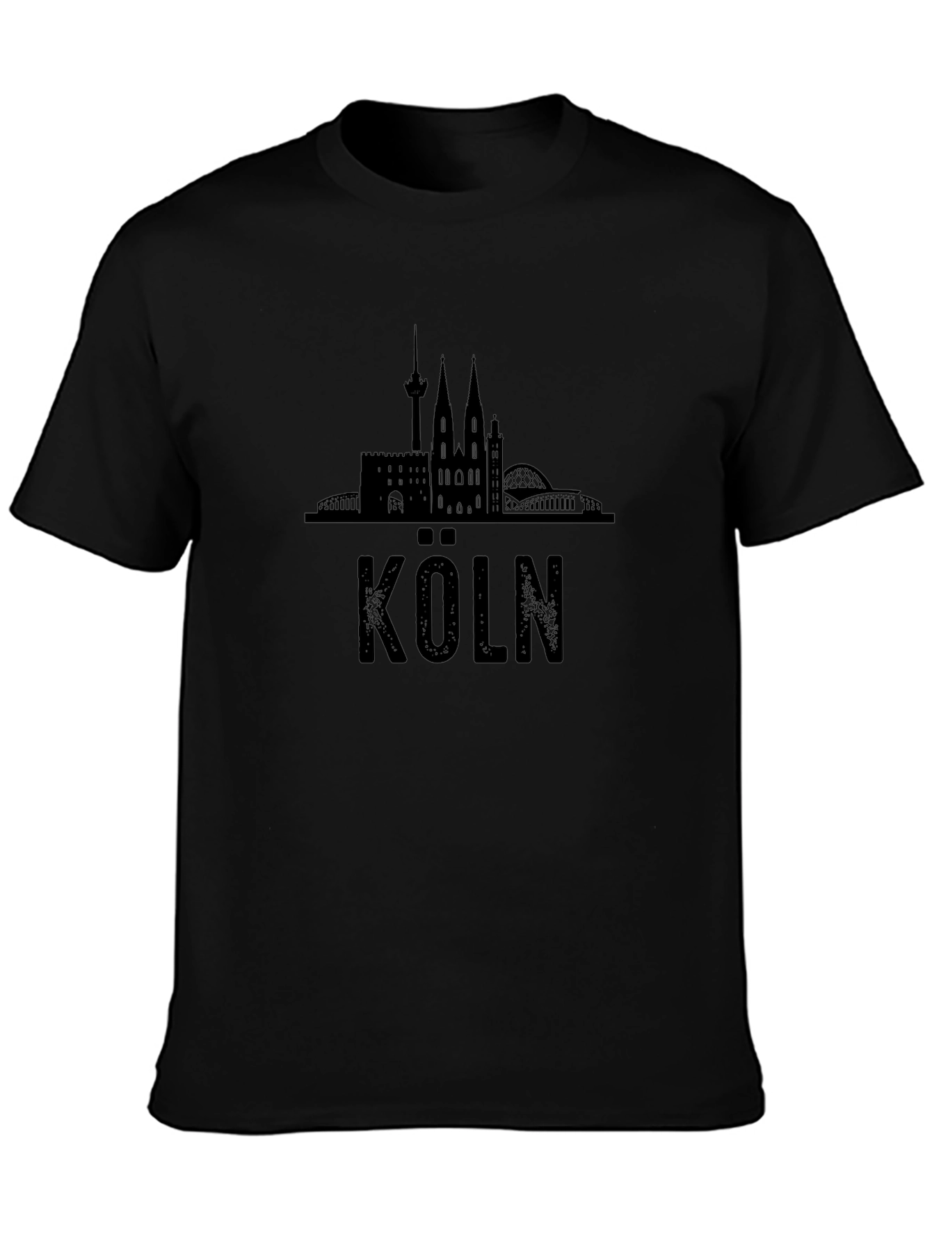 Köln Skyline T-Shirt - Black Graphic Tee