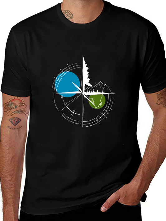 Adventure Compass Graphic Tee - Black