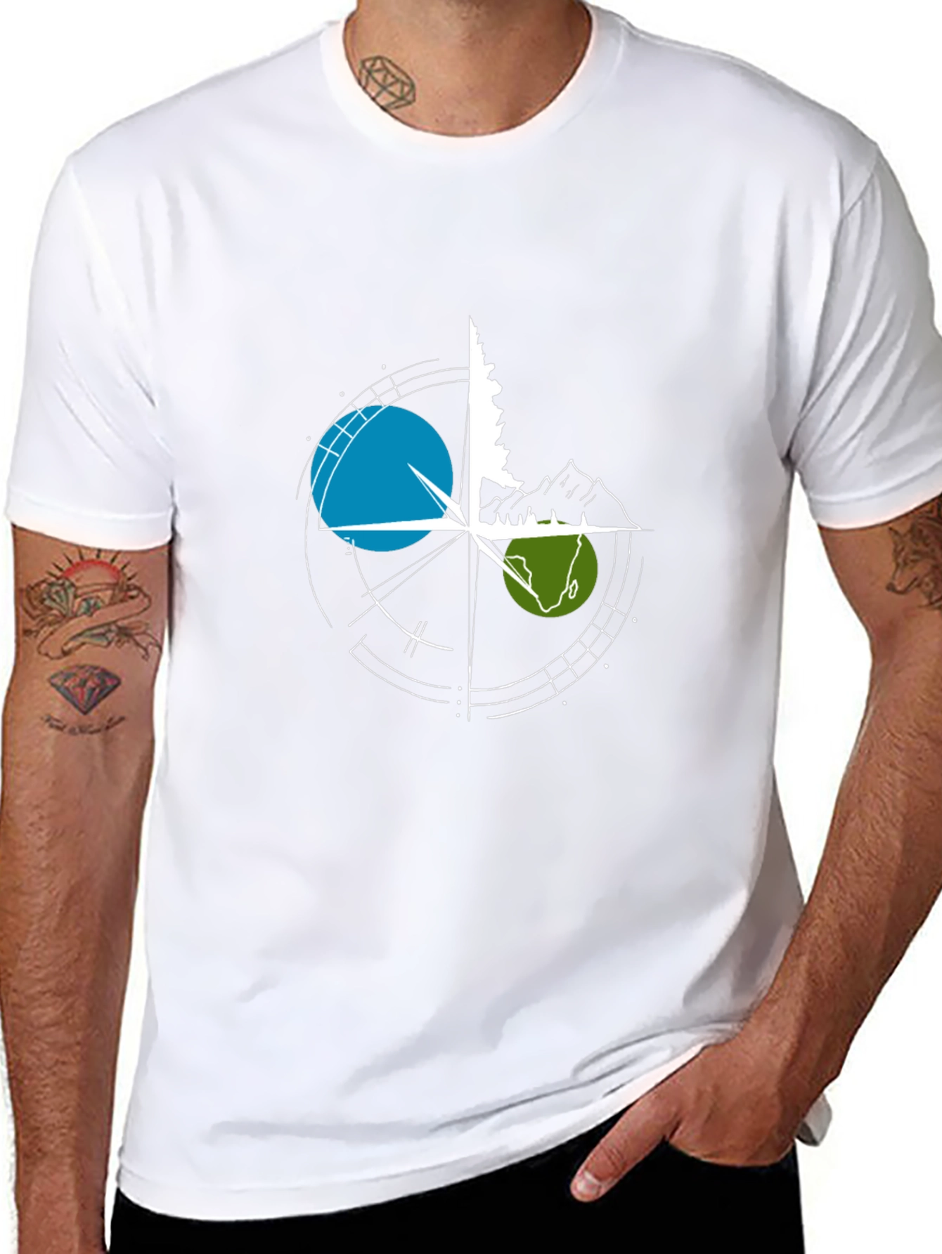 Adventure Compass Graphic Tee - Black