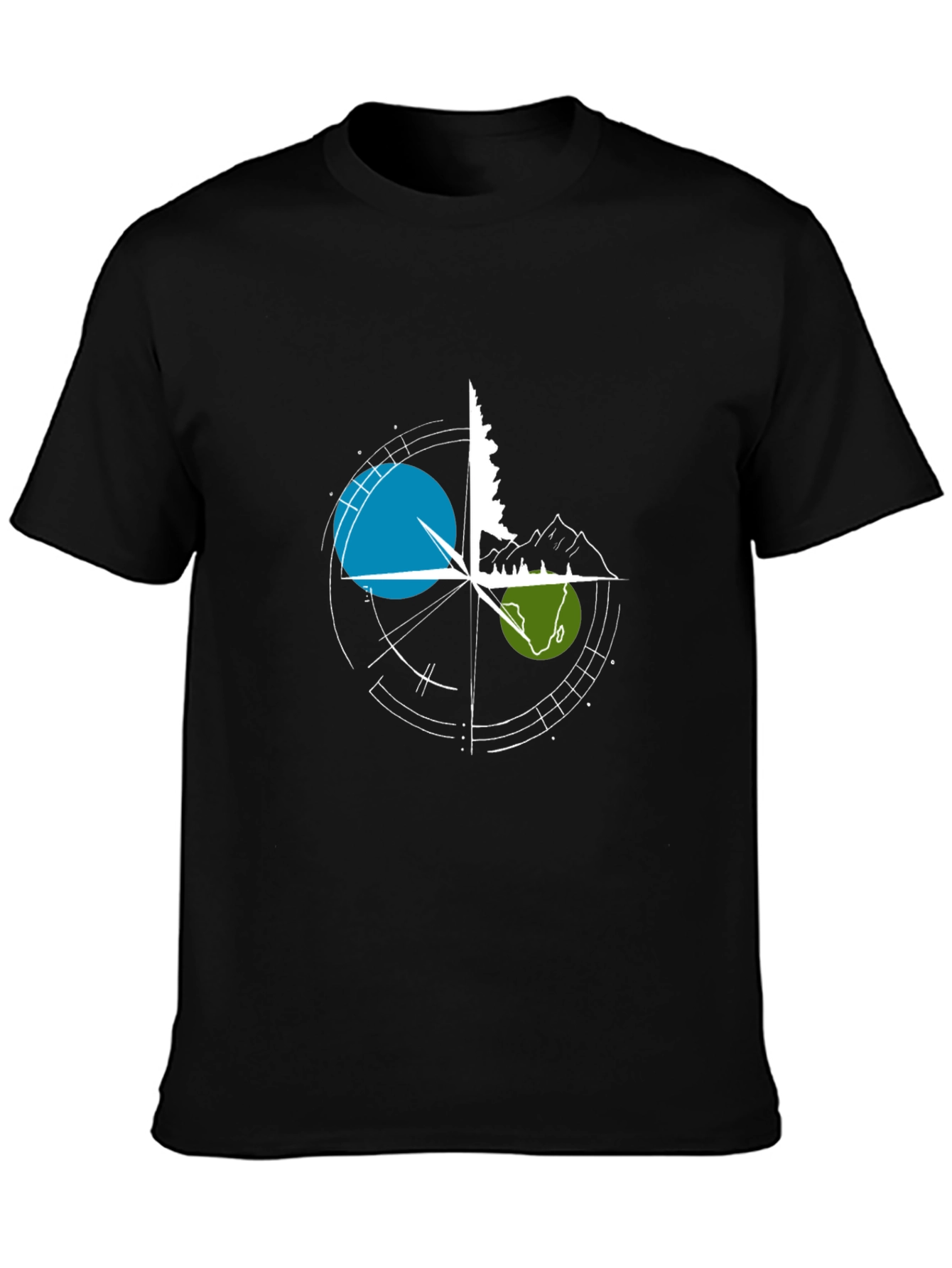 Adventure Compass Graphic Tee - Black