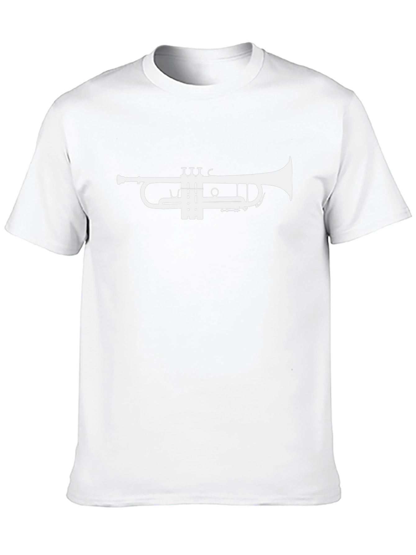 Trumpet Graphic Tee - Black Cotton Music Shirt