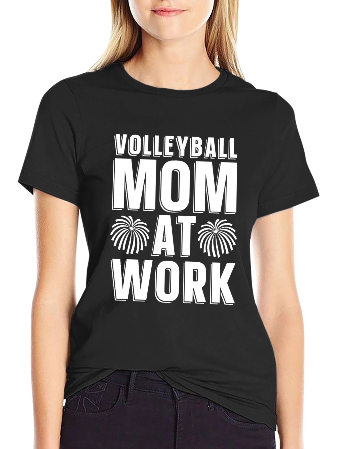 Volleyball Mom at Work Graphic T-Shirt