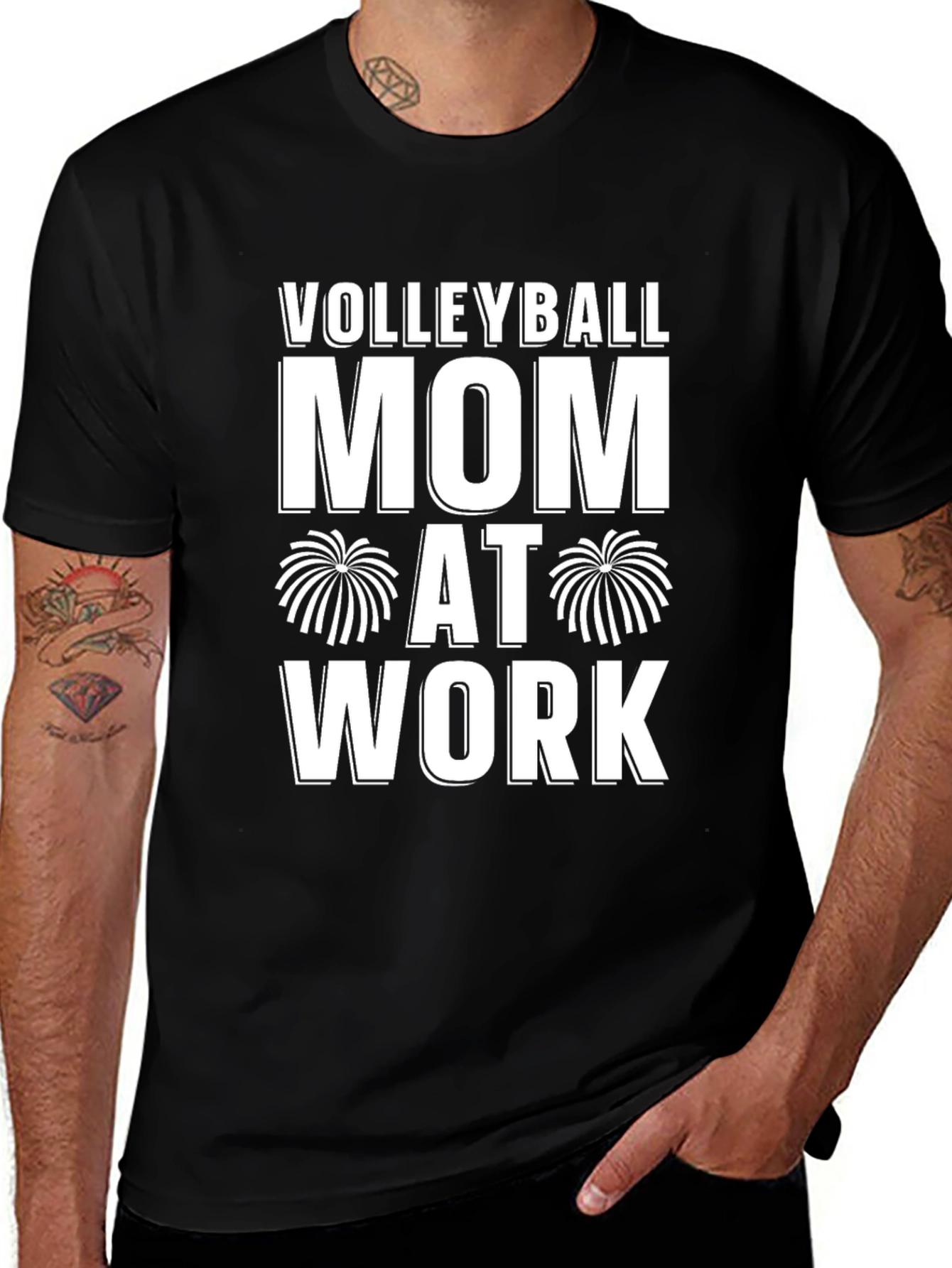 Volleyball Mom at Work Graphic T-Shirt
