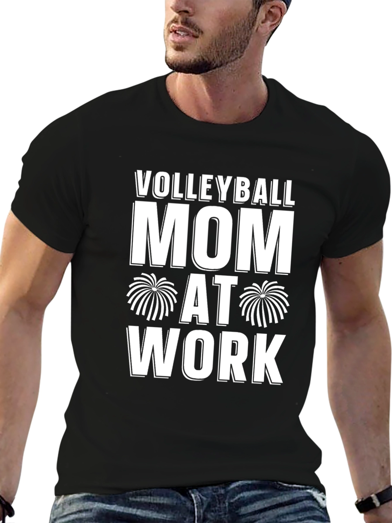 Volleyball Mom at Work Graphic T-Shirt