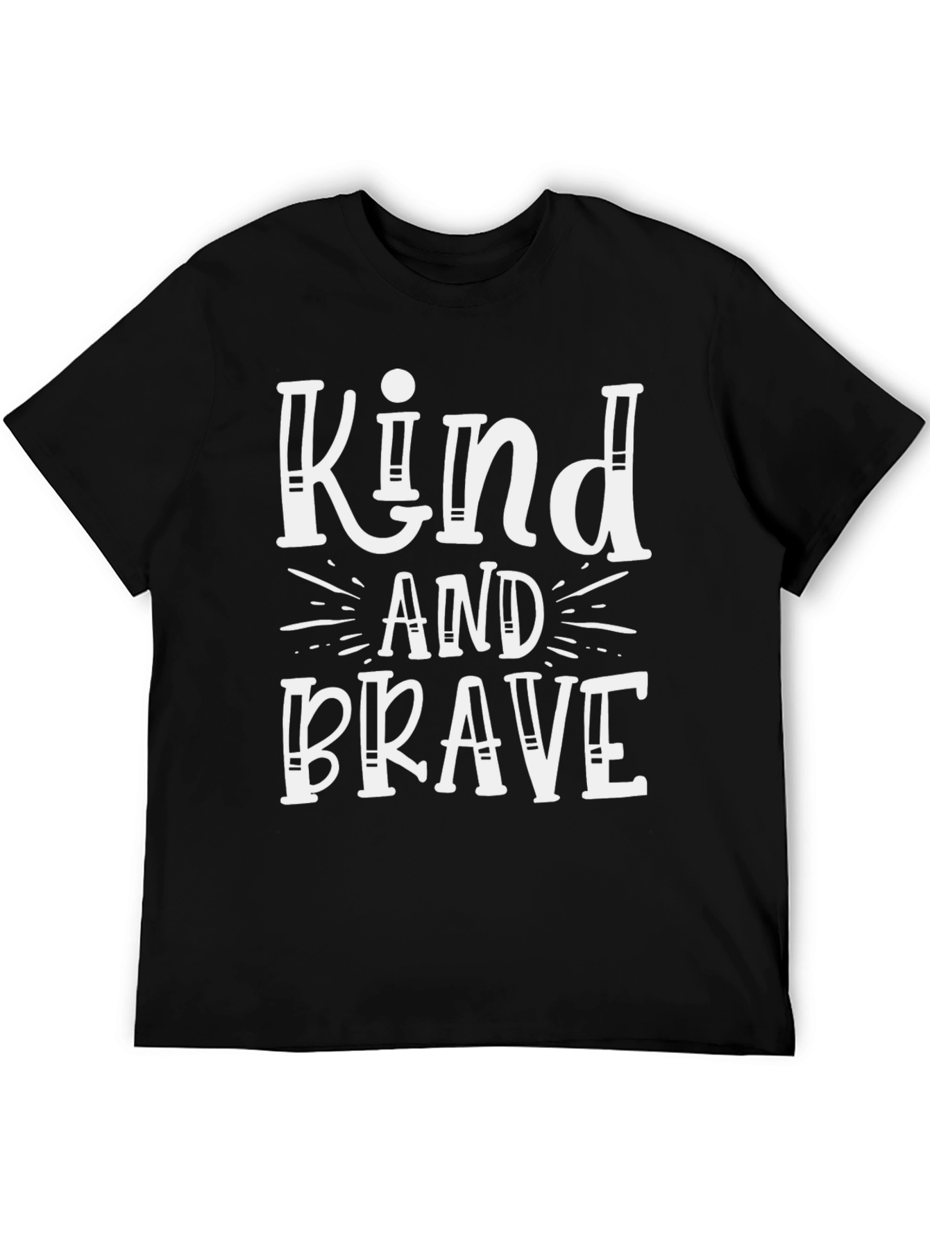 Kind and Brave Black Graphic Tee