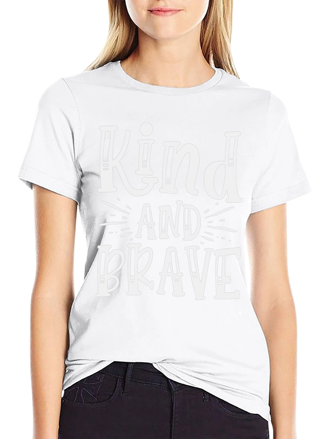 Kind and Brave Black Graphic Tee