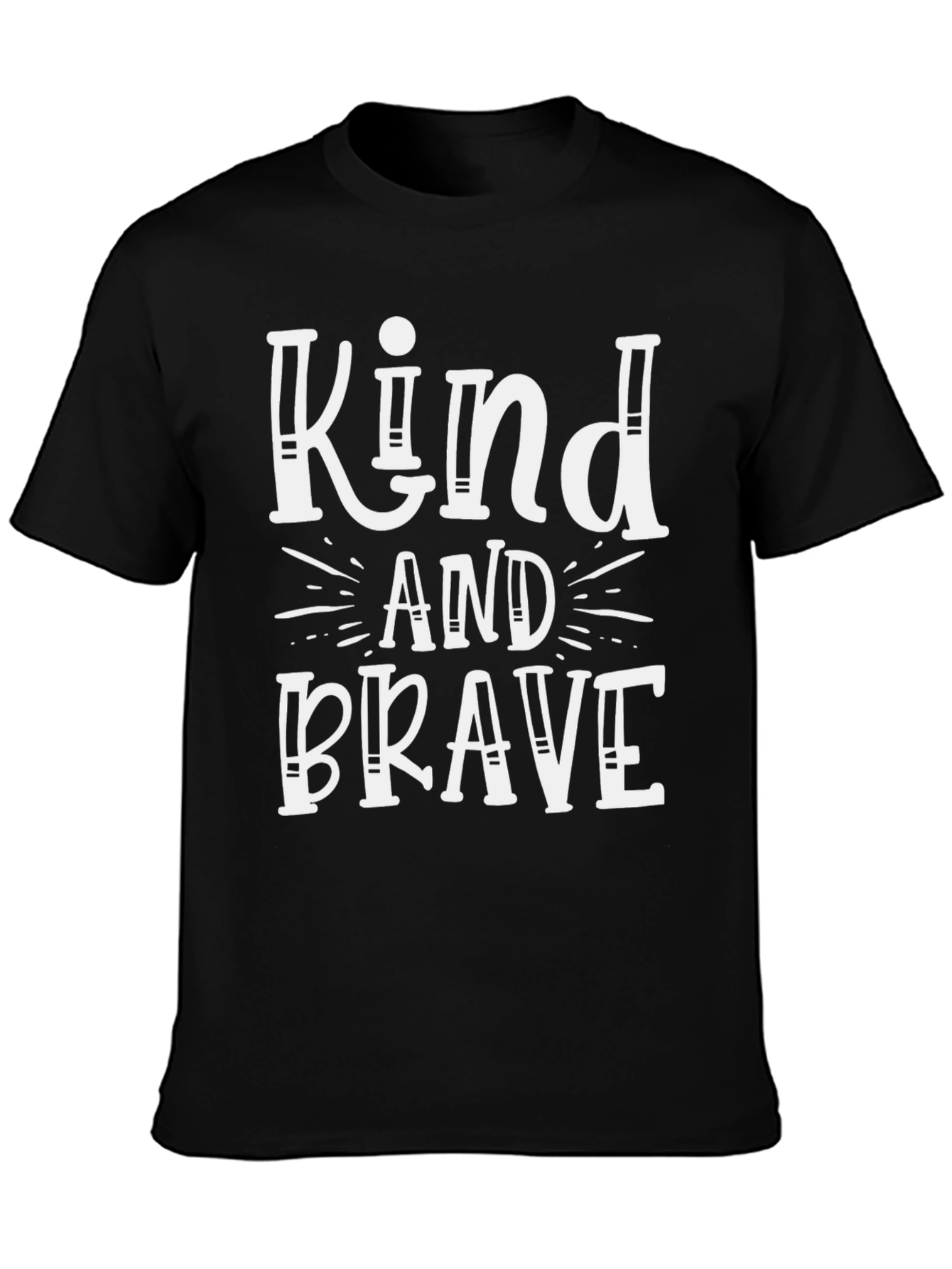 Kind and Brave Black Graphic Tee
