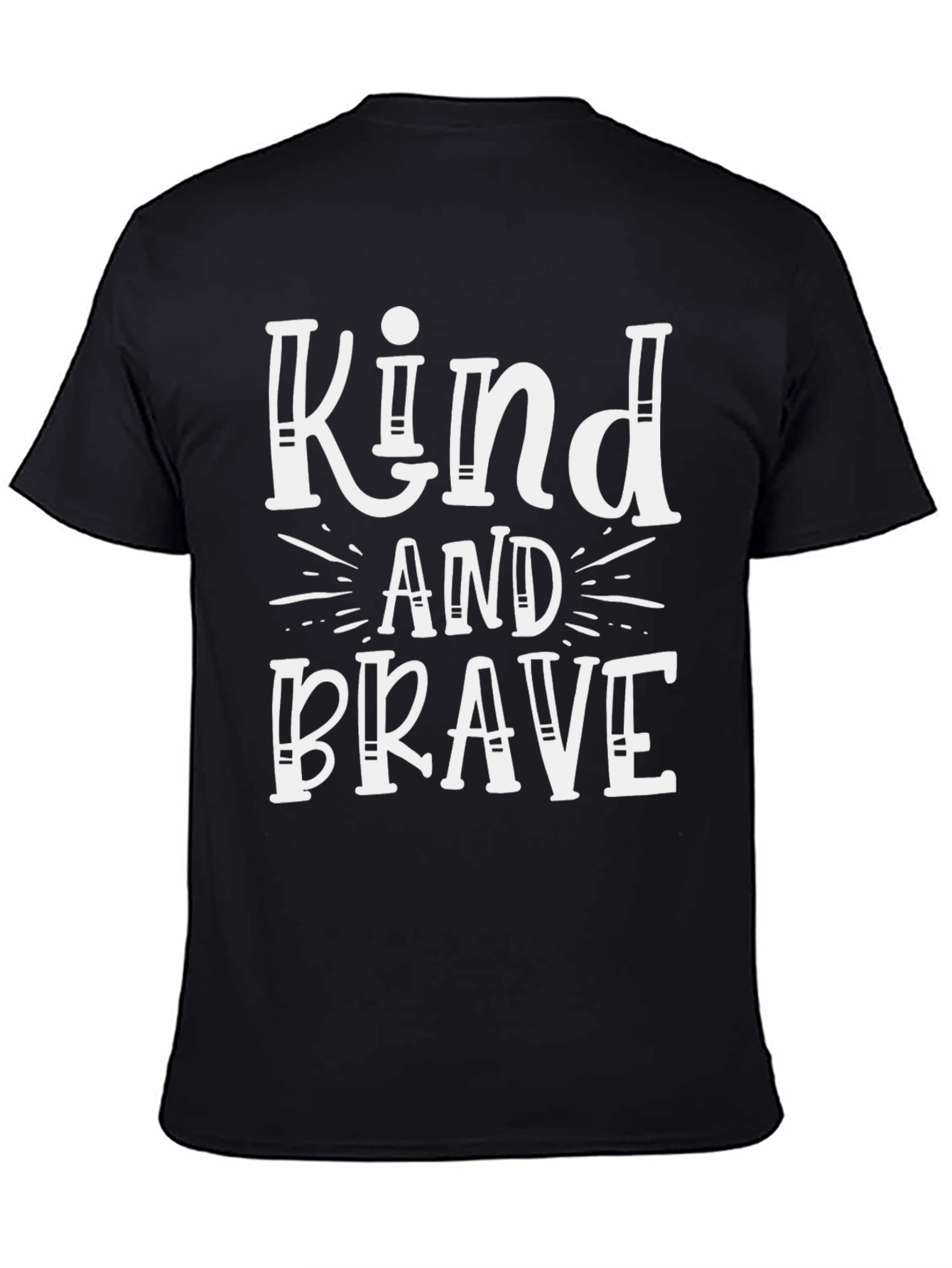 Kind and Brave Black Graphic Tee