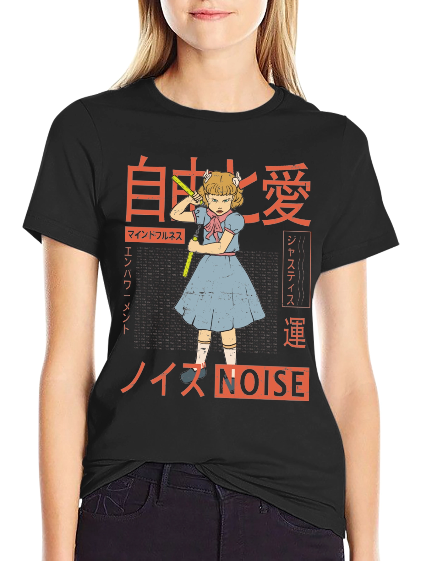 Noise Graphic Tee - Anime Girl T-Shirt