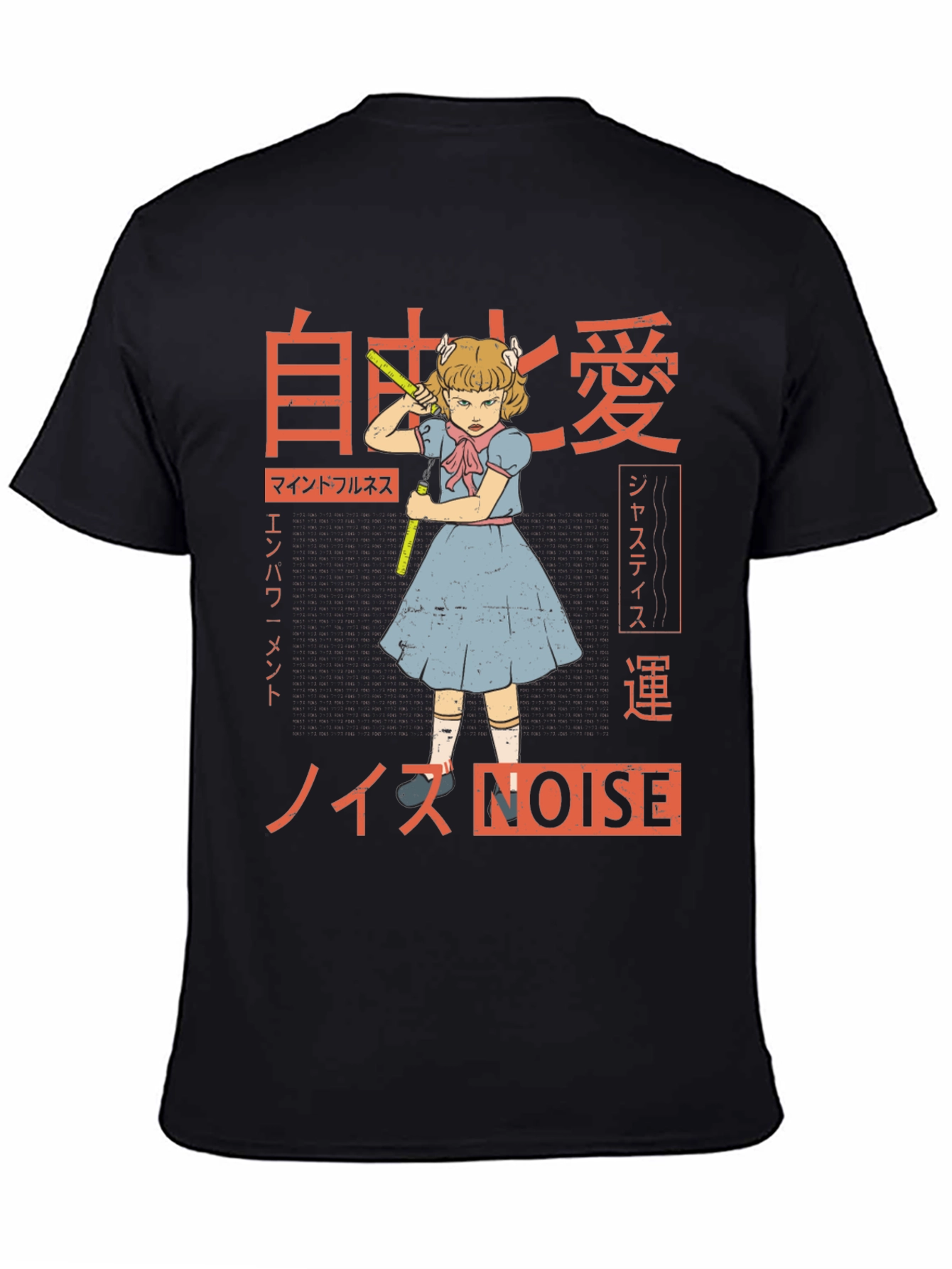 Noise Graphic Tee - Anime Girl T-Shirt