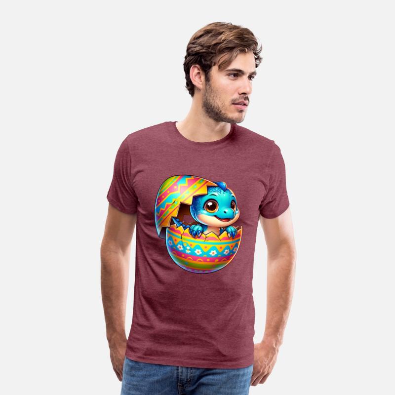 Easter Egg Dino T-Rex Hatching Colorful Cartoon