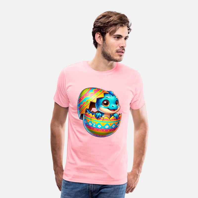 Easter Egg Dino T-Rex Hatching Colorful Cartoon