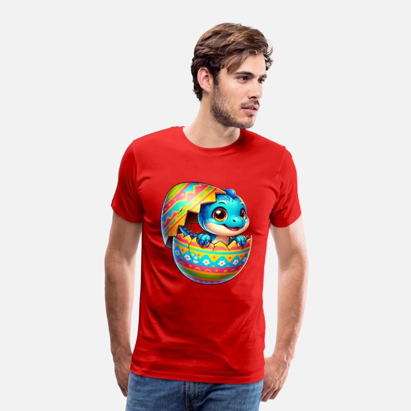 Easter Egg Dino T-Rex Hatching Colorful Cartoon