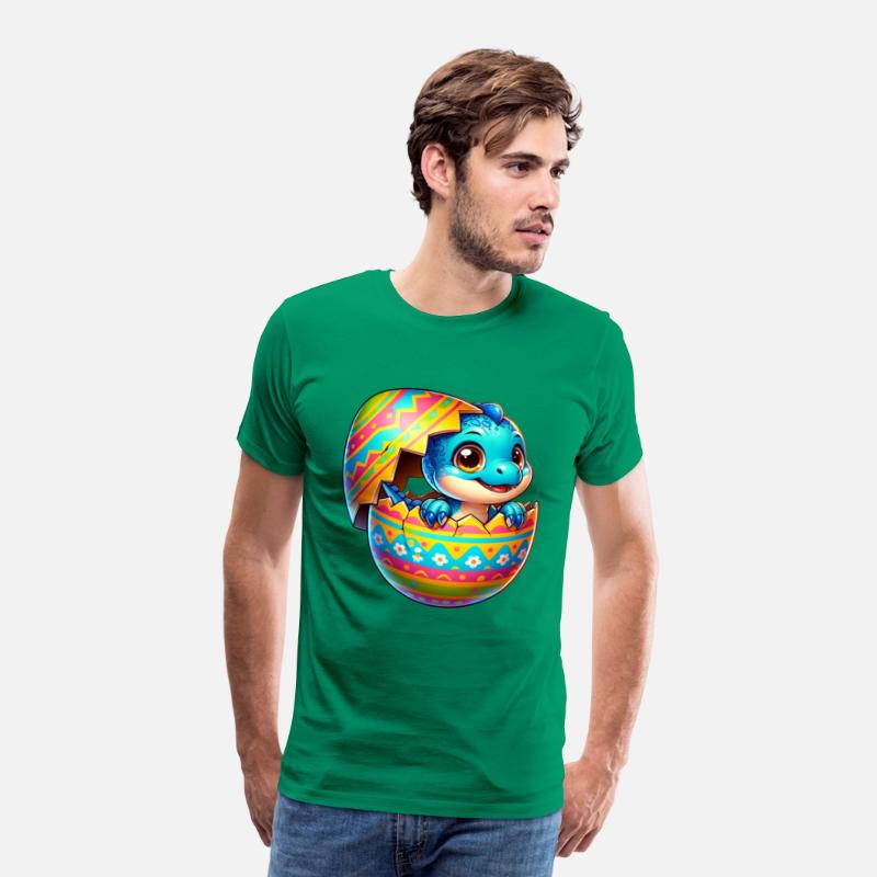 Easter Egg Dino T-Rex Hatching Colorful Cartoon