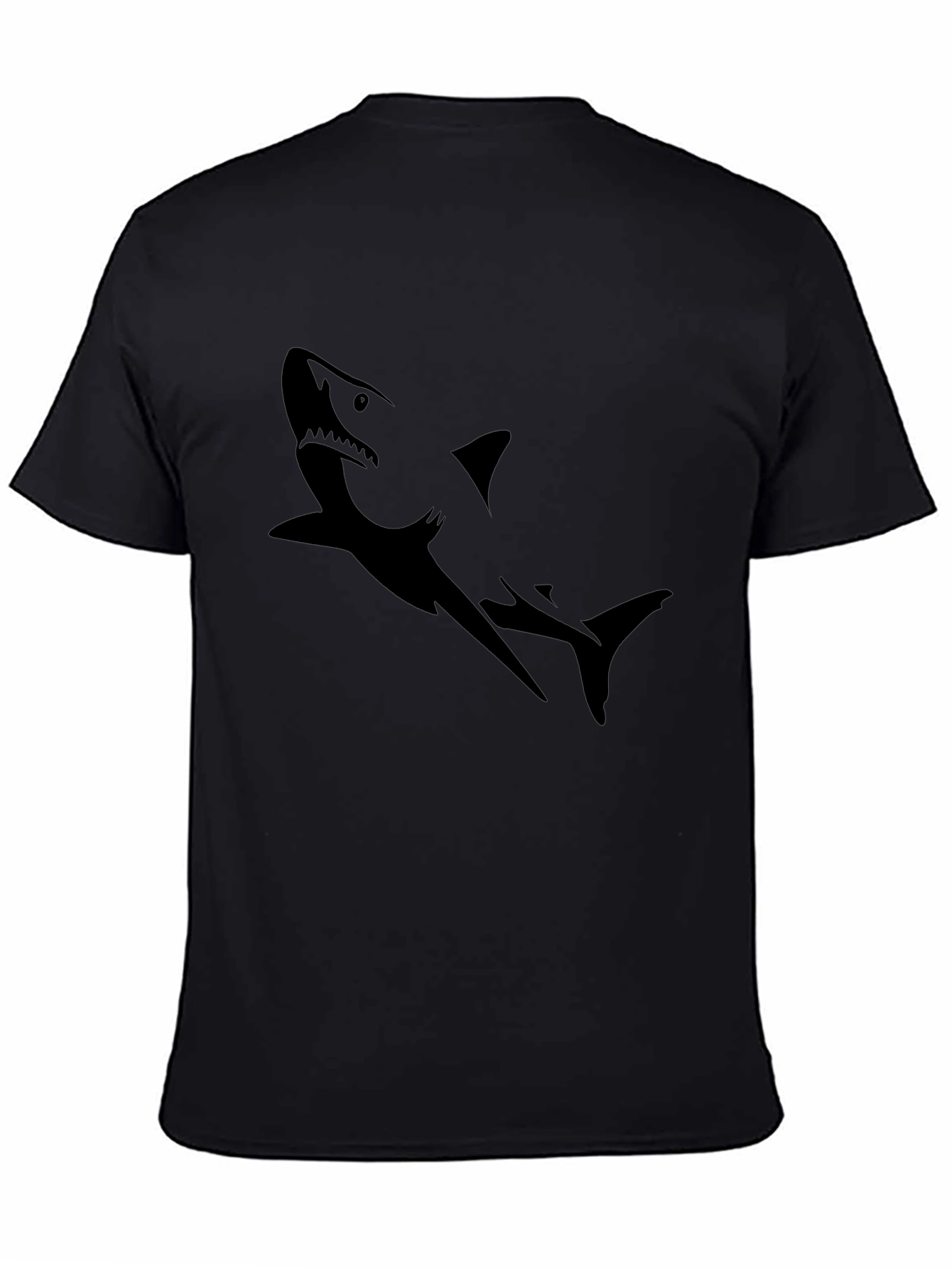 Mens Black Shark Graphic Tee