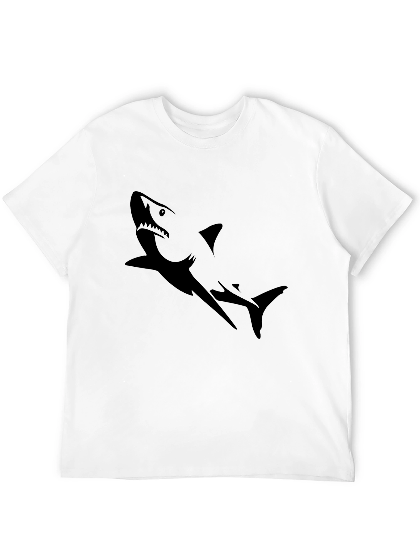 Mens Black Shark Graphic Tee