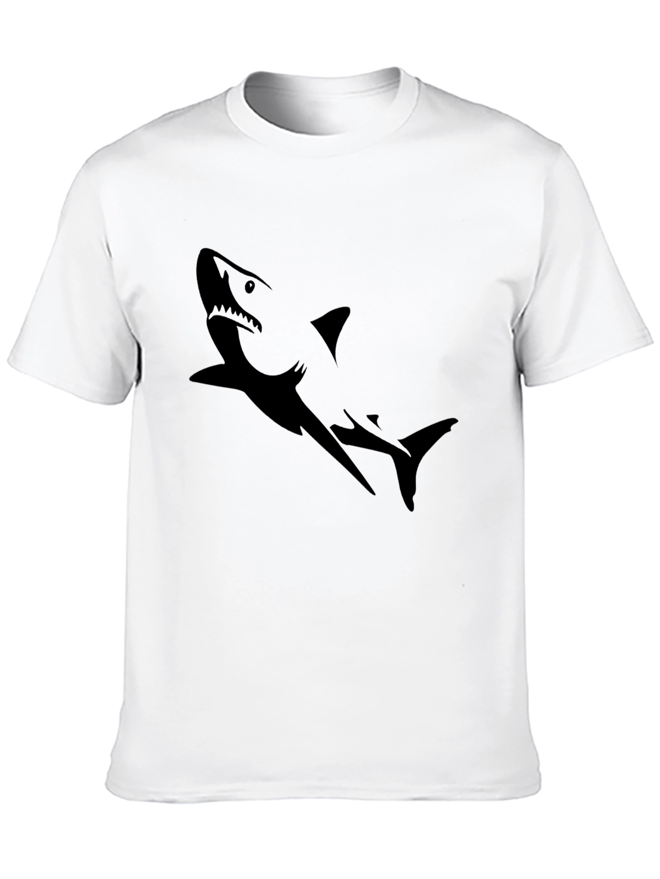 Mens Black Shark Graphic Tee