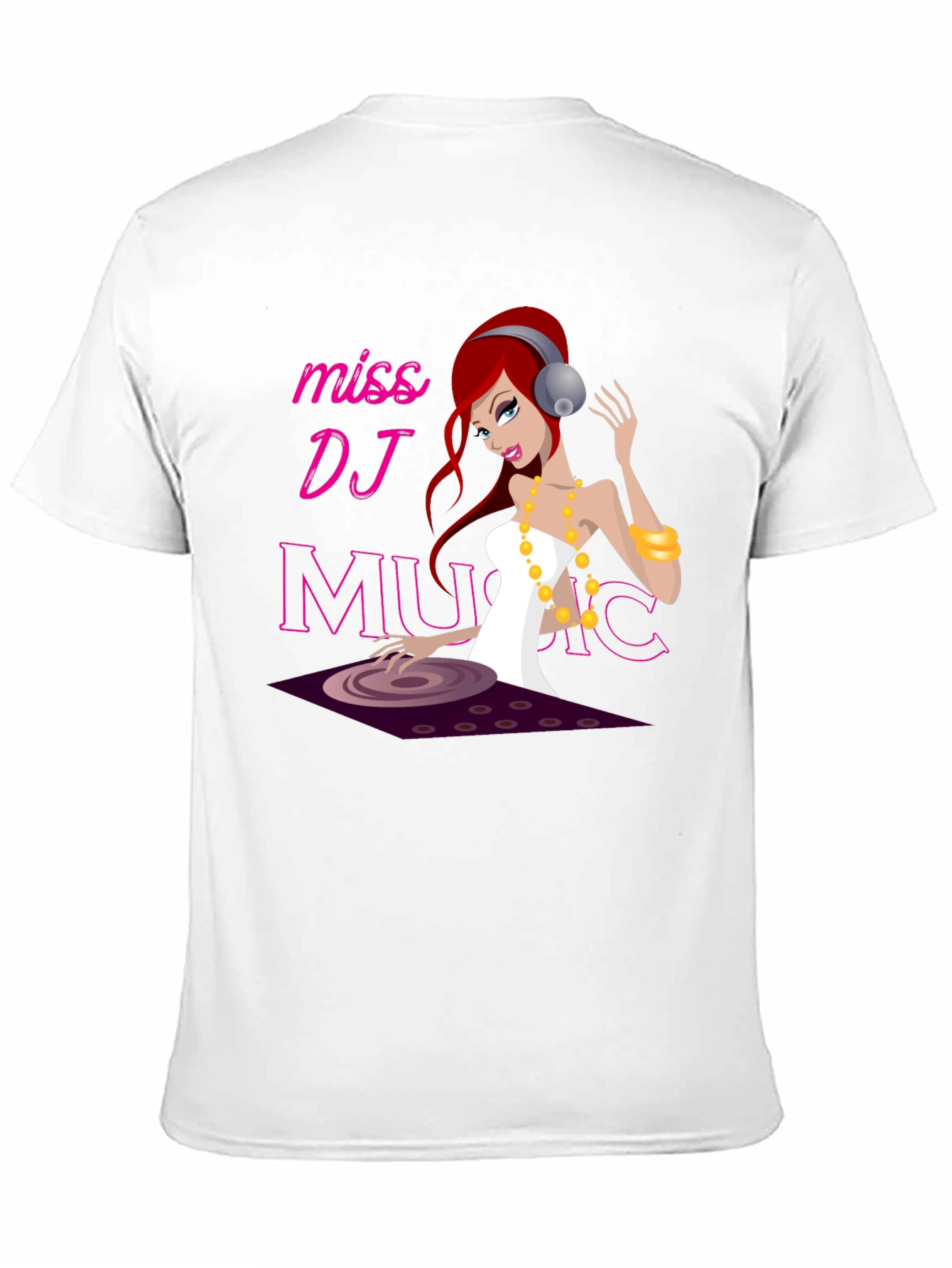Miss DJ Music Graphic T-Shirt