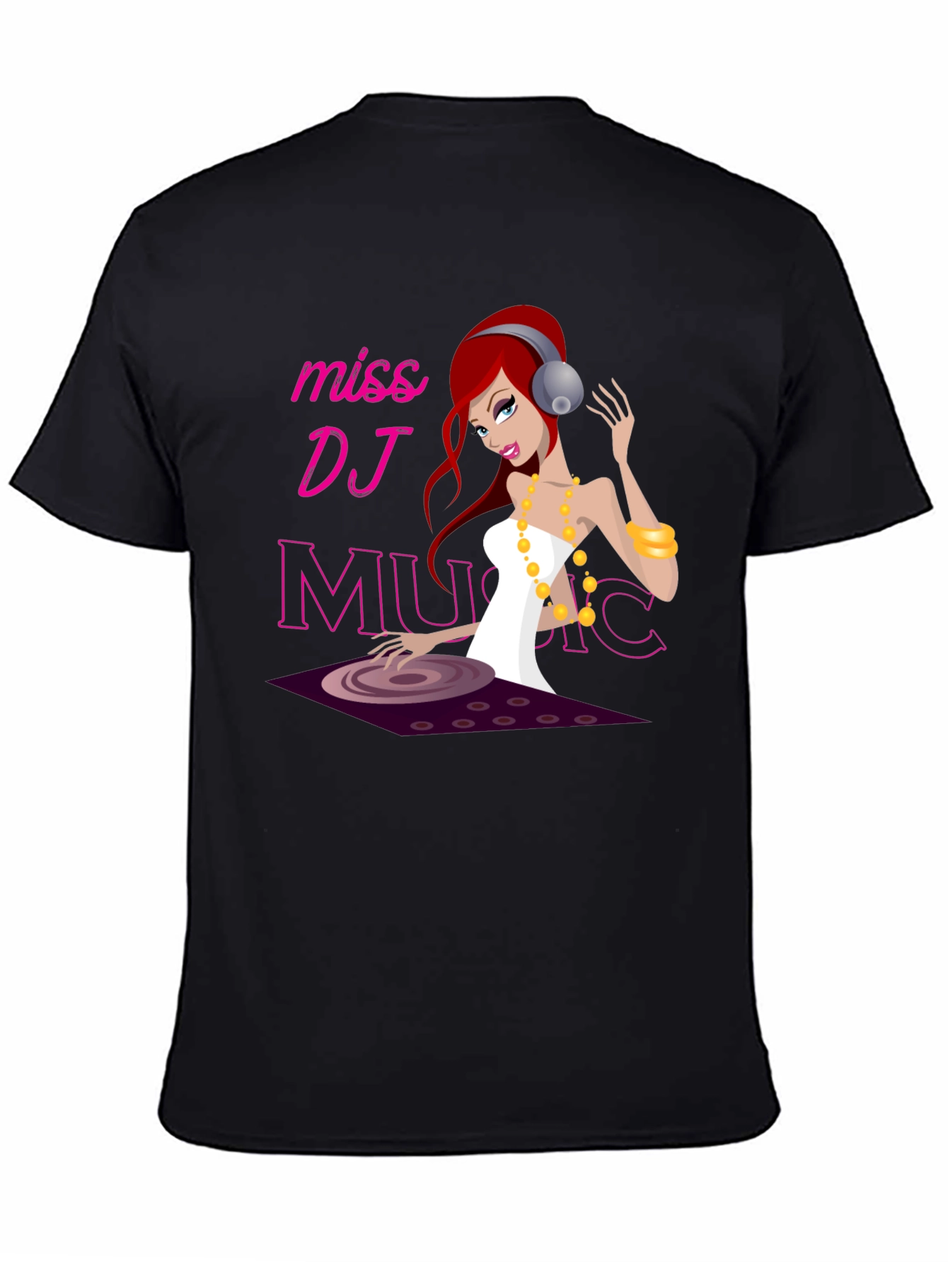 Miss DJ Music Graphic T-Shirt