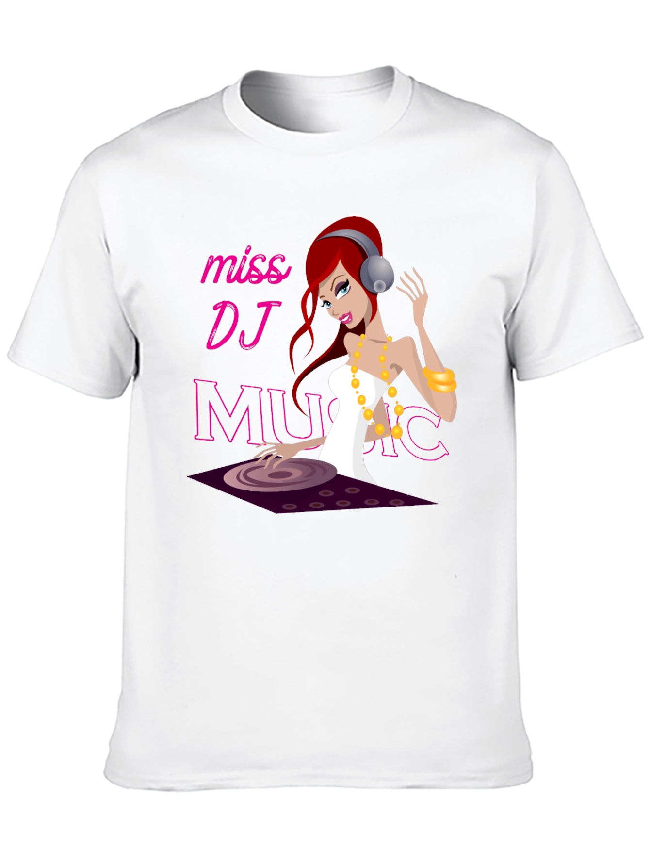 Miss DJ Music Graphic T-Shirt