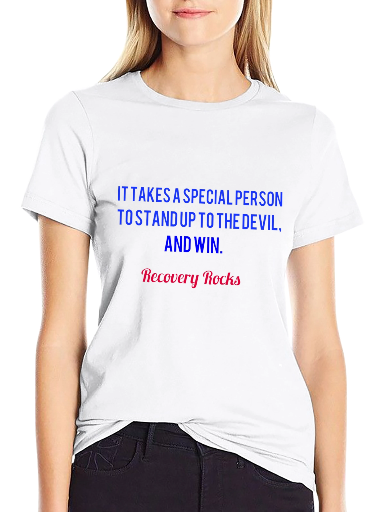 Recovery Rocks T-Shirt: Stand Up and Win