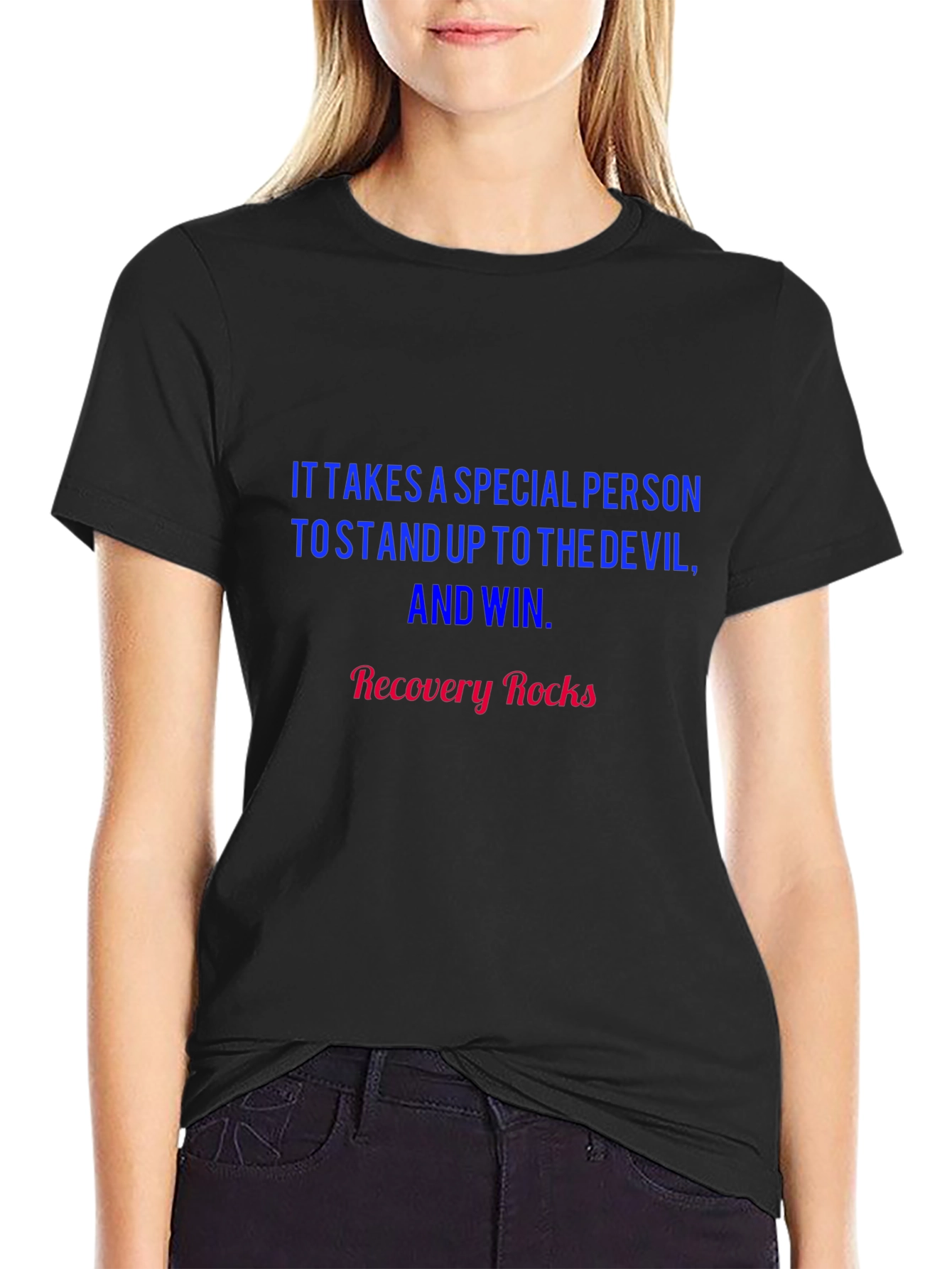 Recovery Rocks T-Shirt: Stand Up and Win