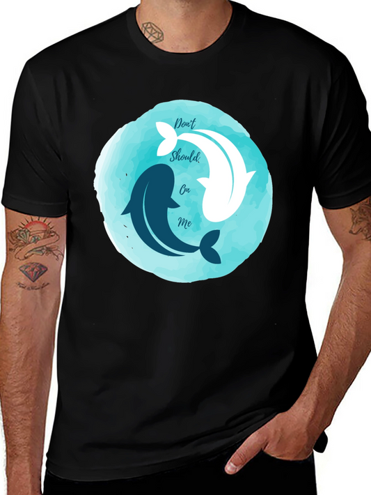 Yin Yang Dolphins Graphic Tee - Relaxed Fit