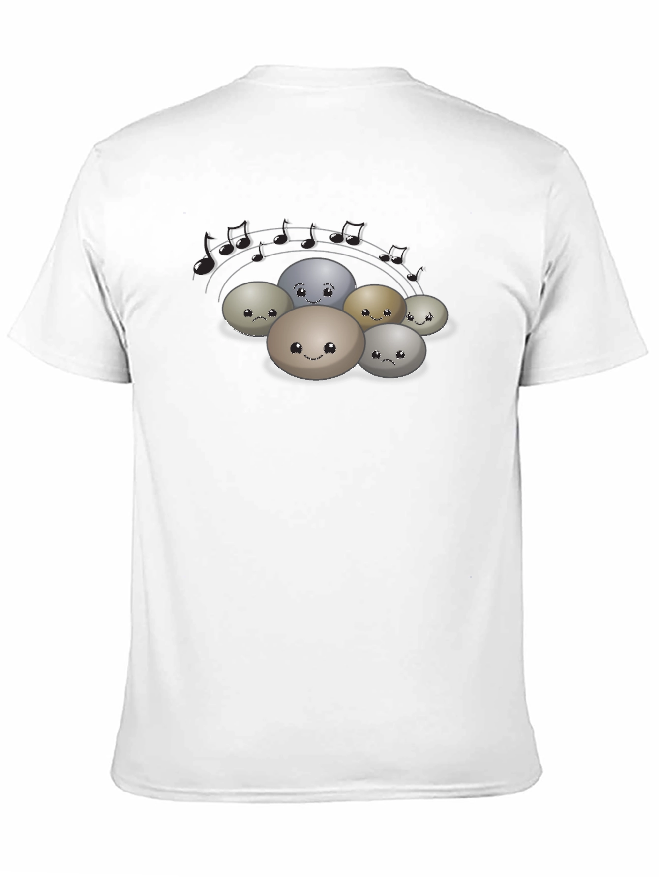 Musical Rocks Black T-Shirt - Cute Stone Band Tee