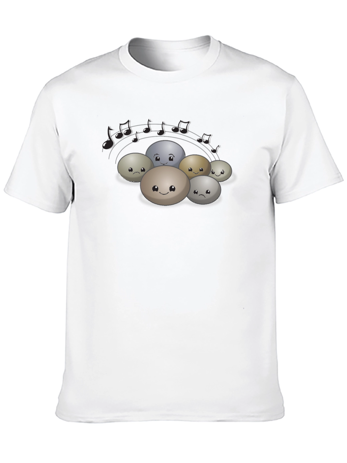 Musical Rocks Black T-Shirt - Cute Stone Band Tee