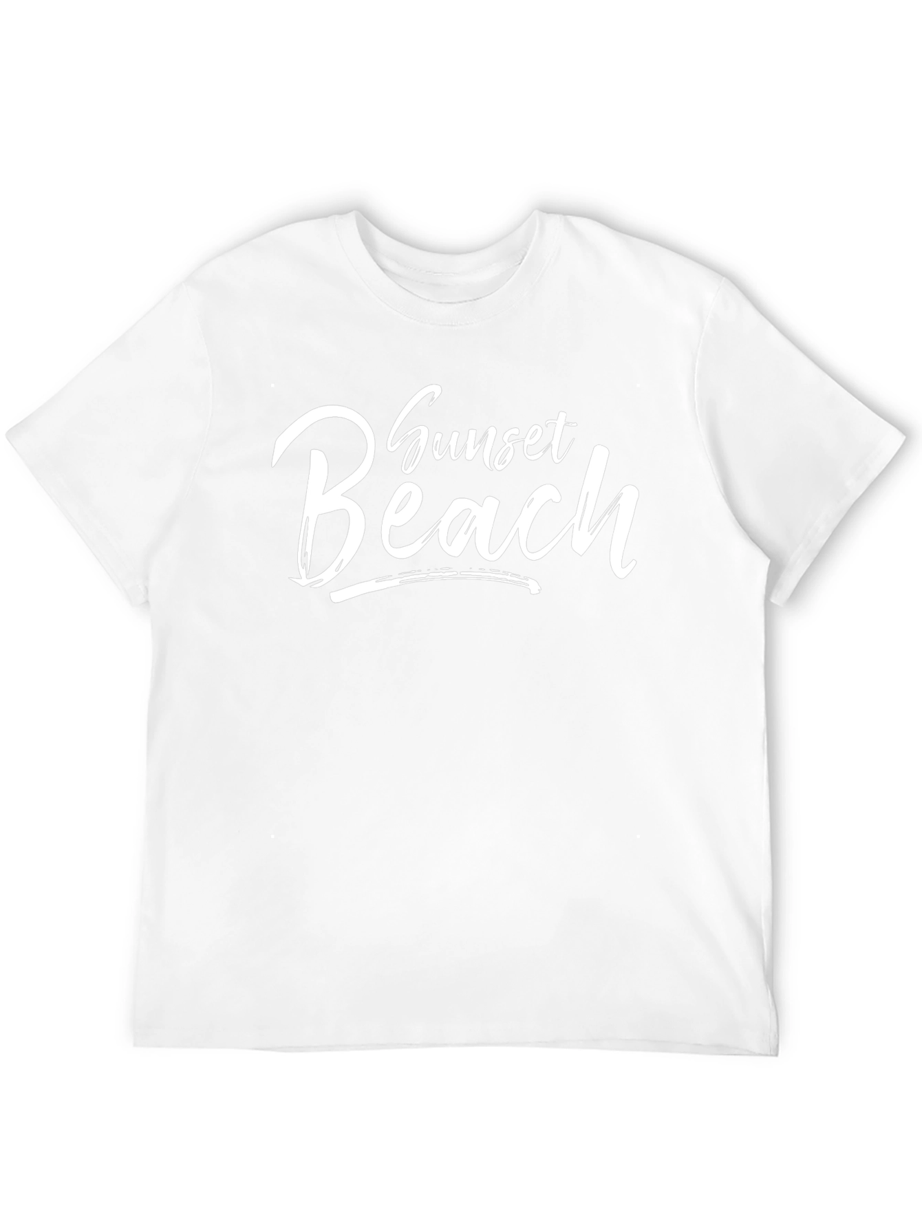 Sunset Beach Graphic Tee - Casual Black T-Shirt