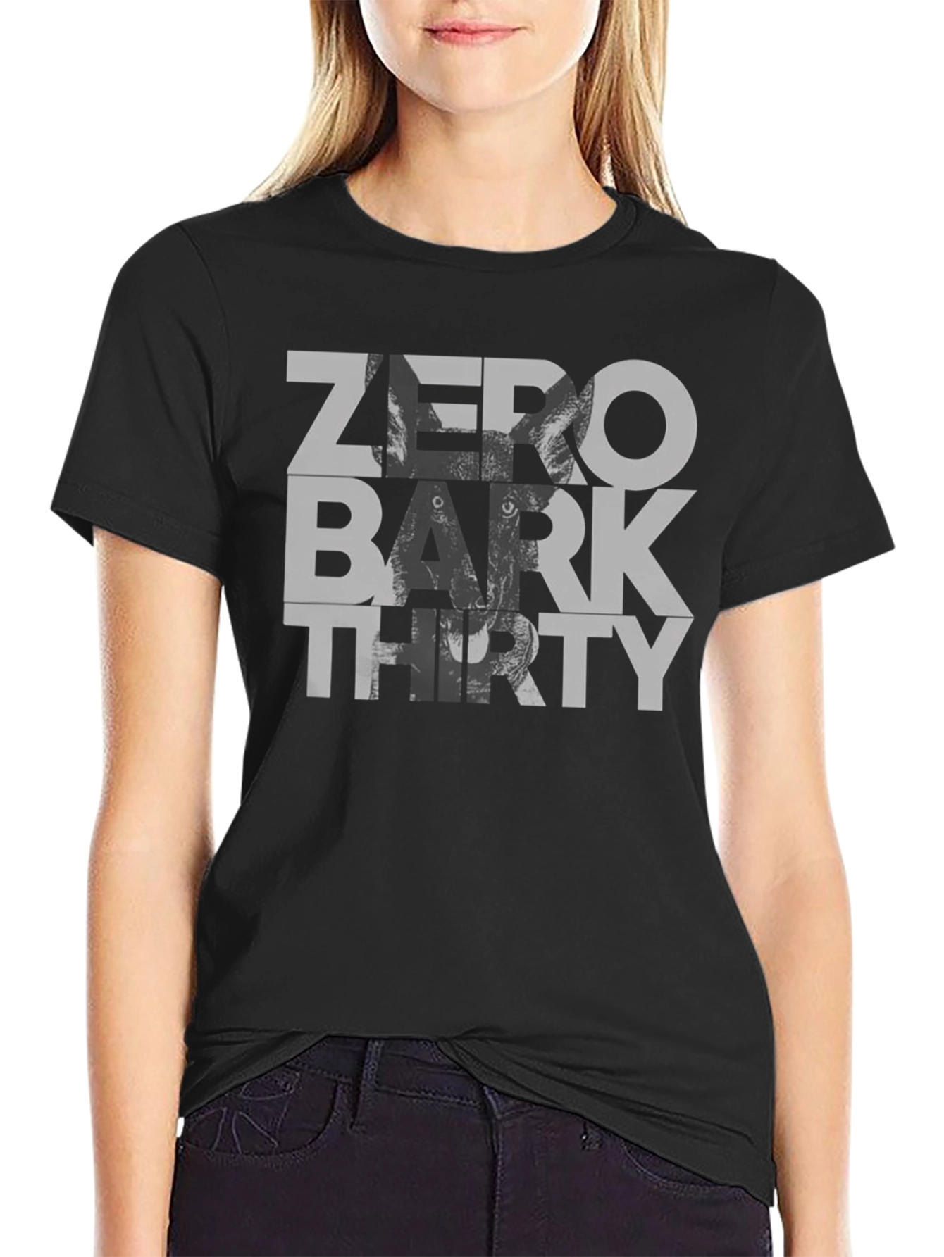Zero Bark Thirty T-Shirt – Funny Military Dog Lover Tee