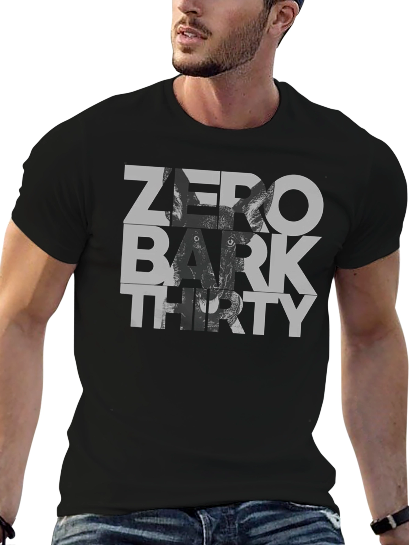 Zero Bark Thirty T-Shirt – Funny Military Dog Lover Tee