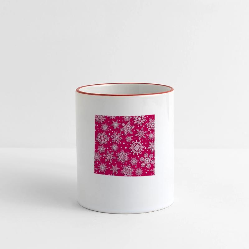 Elegant Pink Snowflakes Pattern