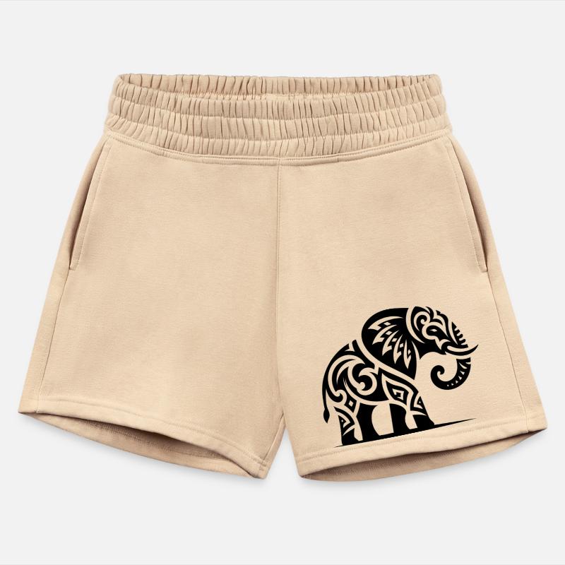 Elegant Tattoo Elephant With Large Tusks