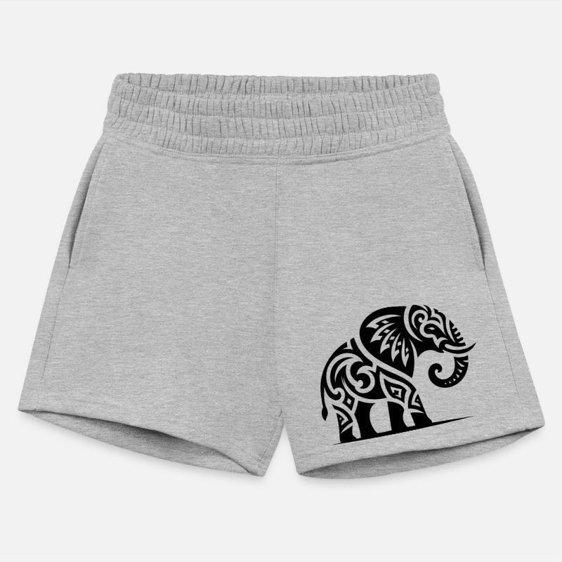 Elegant Tattoo Elephant With Large Tusks