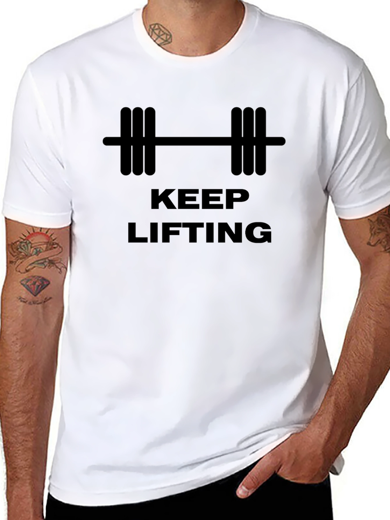 Keep Lifting Black Graphic T-Shirt