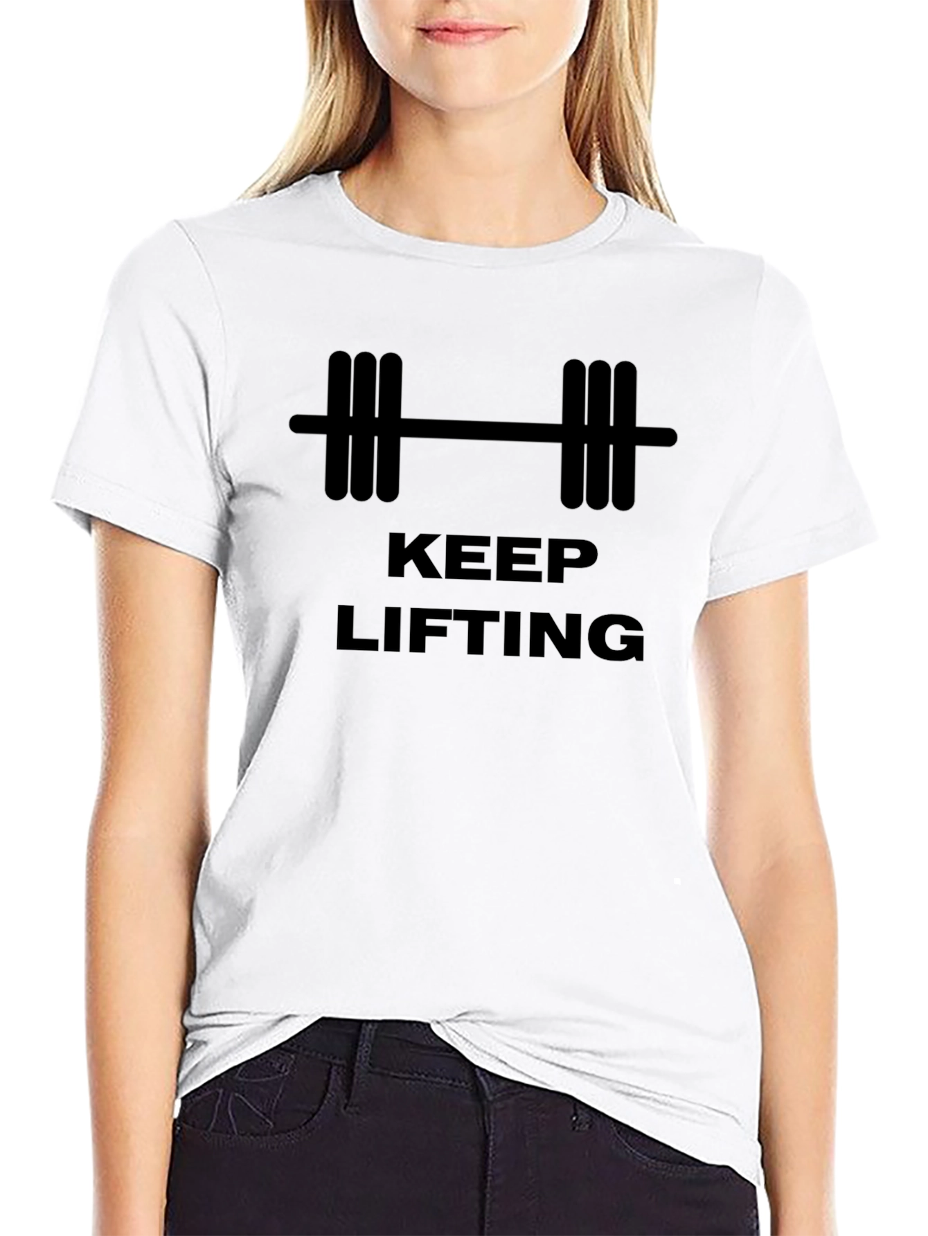 Keep Lifting Black Graphic T-Shirt