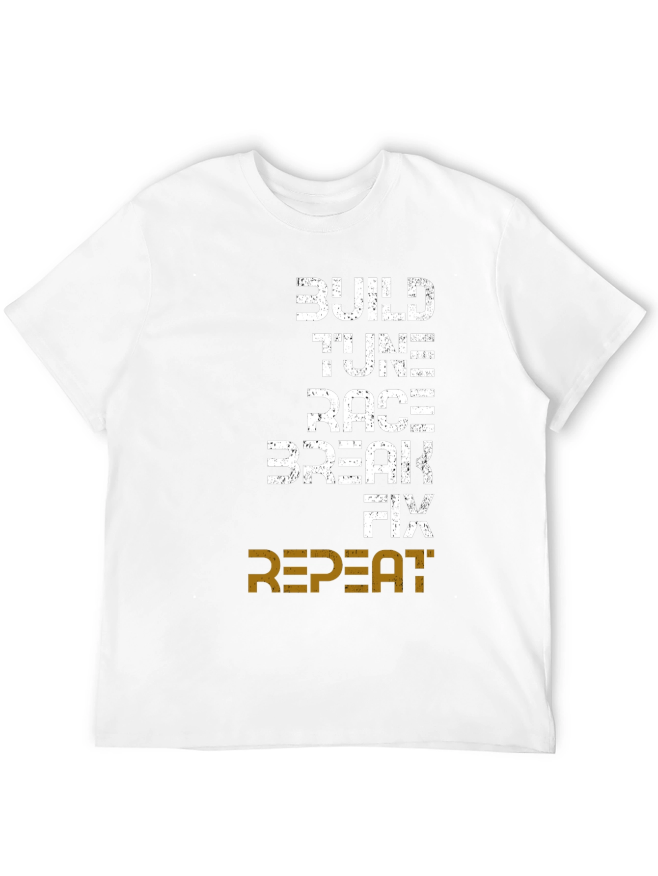 Build Tune Race Repeat Mens Graphic Tee