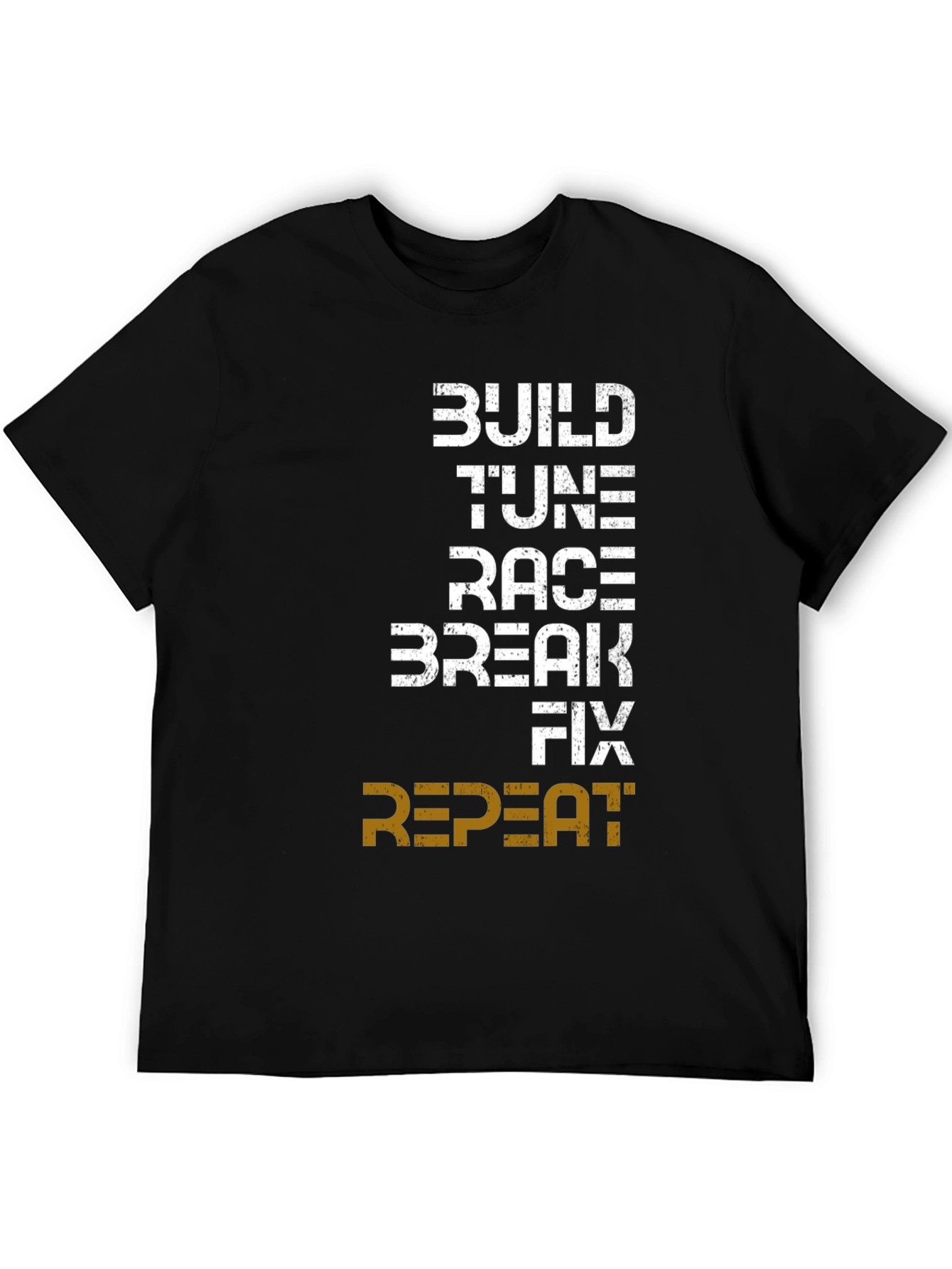 Build Tune Race Repeat Mens Graphic Tee